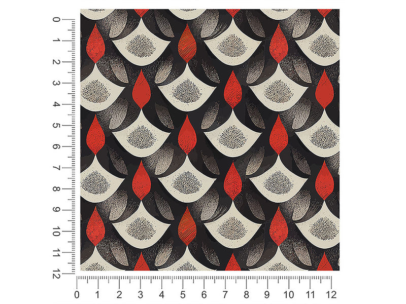 red flame art deco 1ft x 1ft Craft Sheets