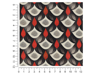 red flame art deco 1ft x 1ft Craft Sheets