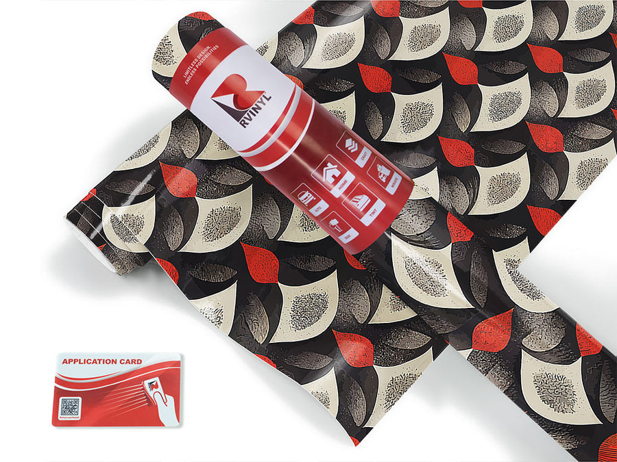 red flame art deco Craft Vinyl Roll