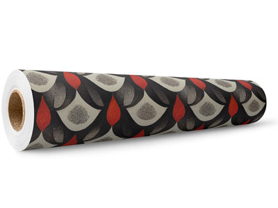 Red Flame Art Deco Wrap Film Wholesale Roll~Rwraps Series 914 Digitally Printed Vinyl Roll~5