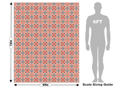 Red Flower Tile Vehicle Wrap Scale~Rwraps Series 914 Red Flower Tile Measurements~2