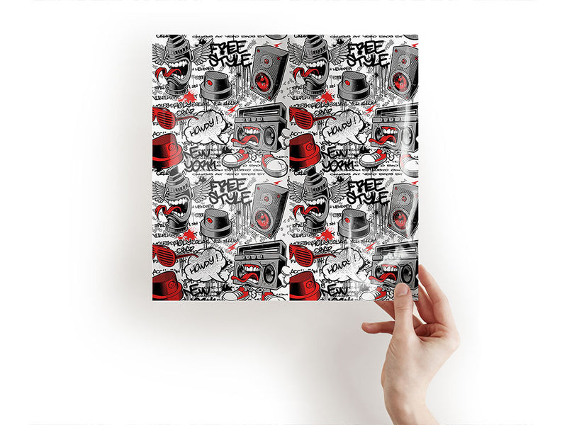 red free style graffiti Craft Sheets