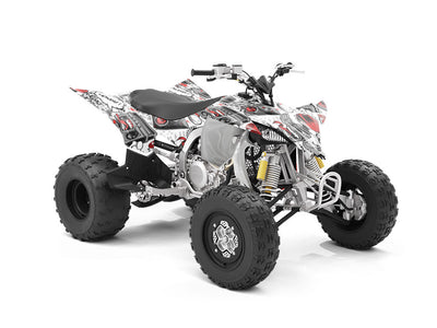 Red Free Style Graffiti ATV Wrapping Vinyl