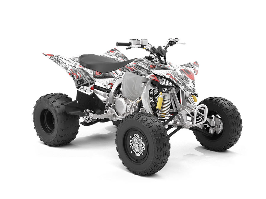 Red Free Style Graffiti ATV Wrapping Vinyl