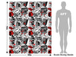 Red Free Style Graffiti Vehicle Wrap Scale~Rwraps Series 914 Red Free Style Graffiti Measurements~1