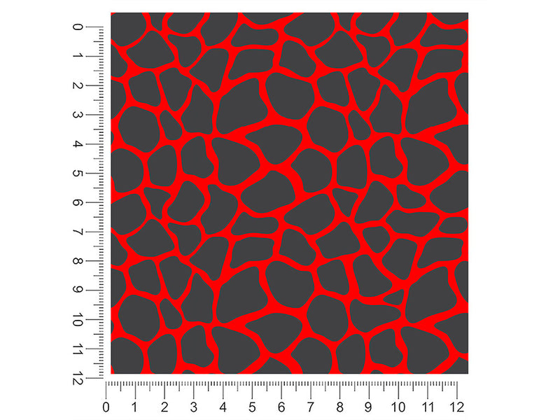 red giraffe animal print 1ft x 1ft Craft Sheets