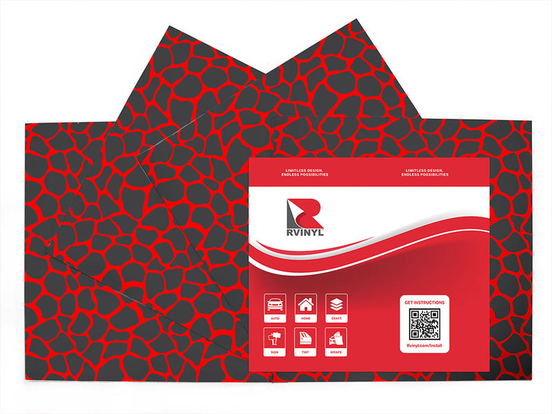 red giraffe animal print Craft Vinyl Sheet Pack