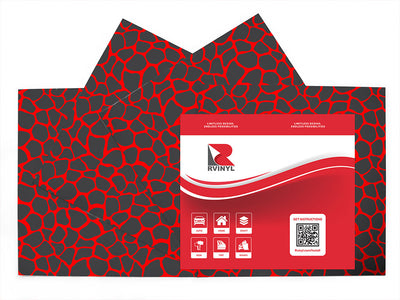 red giraffe animal print Craft Vinyl Sheet Pack