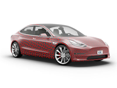 Red Giraffe Vehicle Vinyl Wrap