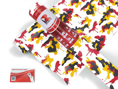 red graffiti camouflage Craft Vinyl Roll