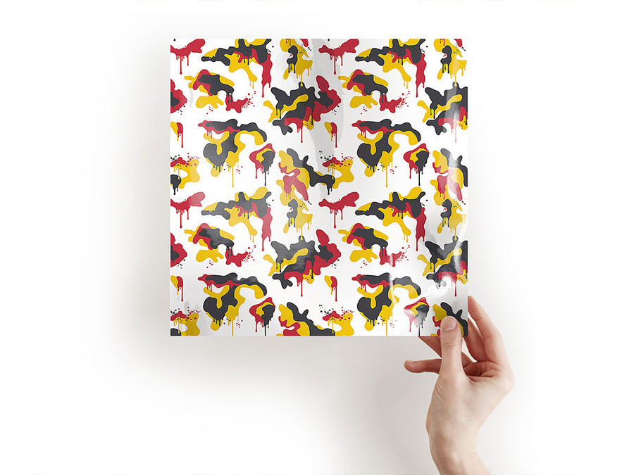 red graffiti camouflage Craft Sheets