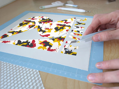 red graffiti camouflage Easy Weed Craft Vinyl