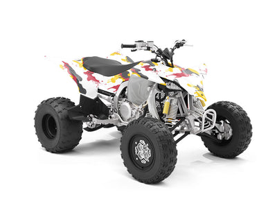 Red Graffiti Camouflage ATV Wrapping Vinyl