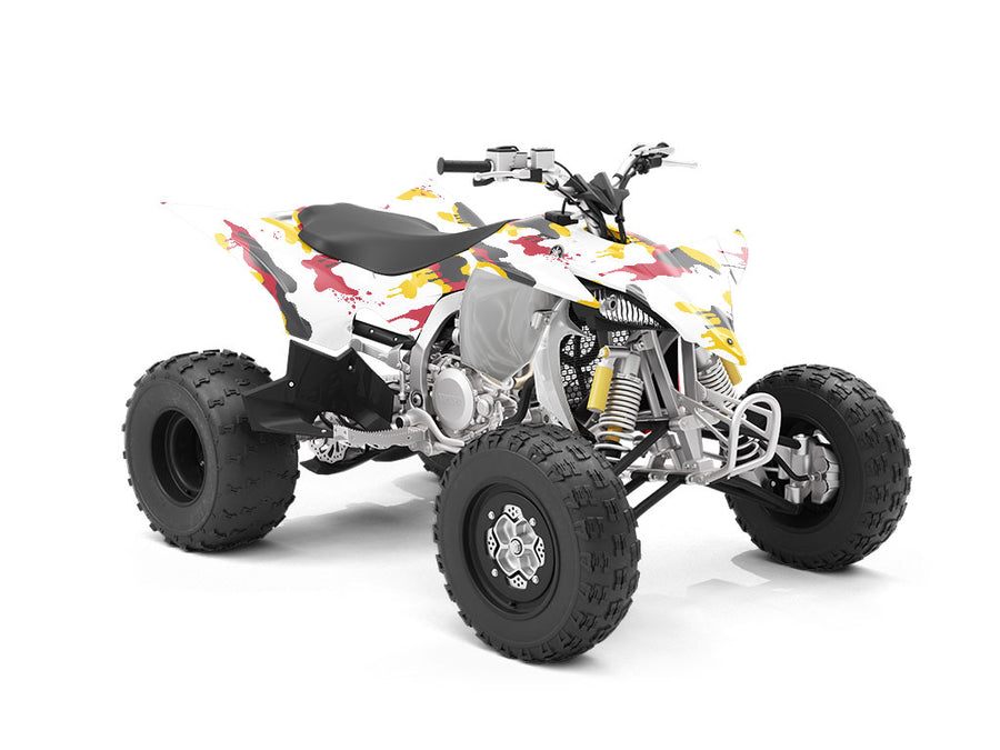 Red Graffiti Camouflage ATV Wrapping Vinyl
