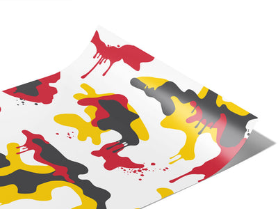 Red Graffiti Camouflage Vinyl Wraps~Rwraps Series 914 Digitally Printed Vinyl Wrap~1