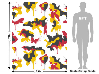 Red Graffiti Camouflage Vehicle Wrap Scale~Rwraps Series 914 Red Graffiti Camouflage Measurements~2
