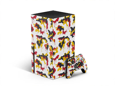 red graffiti camouflage XBOX DIY Decal