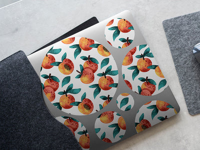 red haven fruit DIY Laptop Stickers
