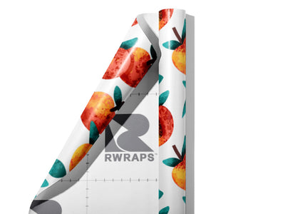 Red Haven Fruit Wrap Film Sheets~Rwraps Series 914 Red Haven Fruit Scrolled Sheet~3