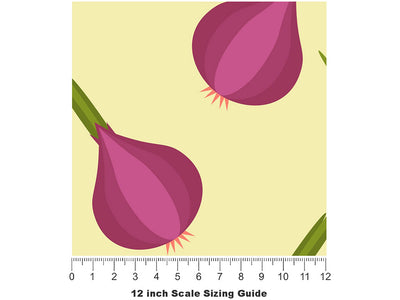 Red Italian Vegetable Vinyl Film Pattern Size 12 inch Scale~Rwraps Red Italian Vegetable Sizing Chart~2