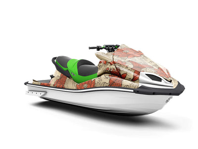 Red Koi Marine Life Jet Ski Vinyl Customized Wrap