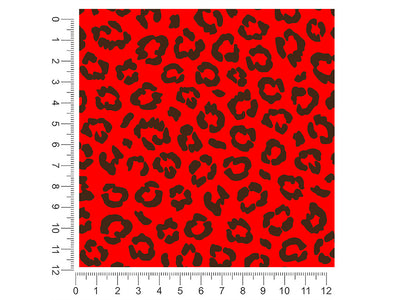 red leopard animal print 1ft x 1ft Craft Sheets
