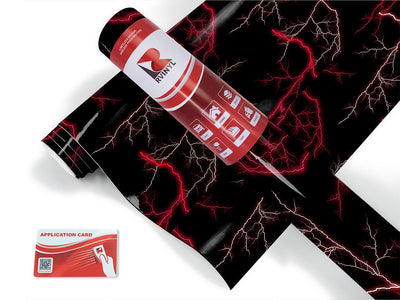 red lightning lightning Craft Vinyl Roll