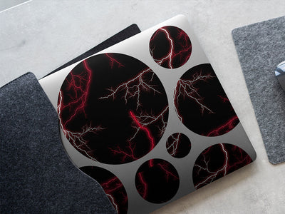 red lightning lightning DIY Laptop Stickers