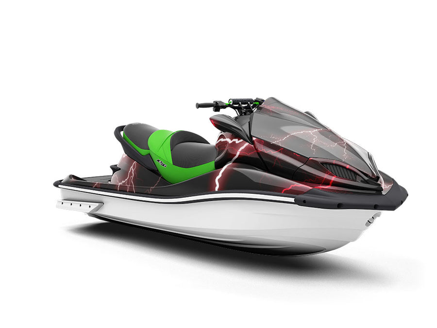 Red Lightning Jet Ski Vinyl Customized Wrap
