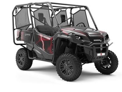Red Lightning Utility Vehicle Vinyl Wrap