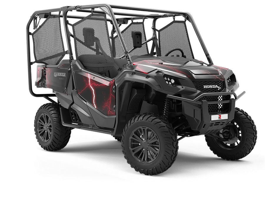 Red Lightning Utility Vehicle Vinyl Wrap