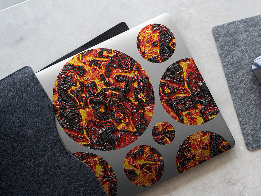 red liquid lava DIY Laptop Stickers