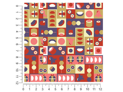 red meat japanese 1ft x 1ft Craft Sheets