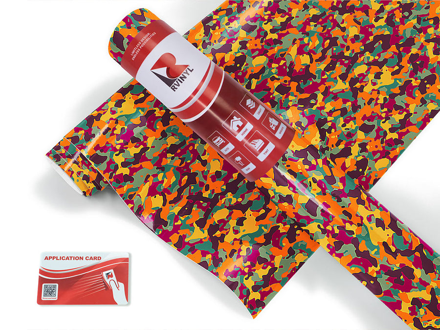 red napalm camouflage Craft Vinyl Roll