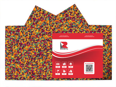 red napalm camouflage Craft Vinyl Sheet Pack
