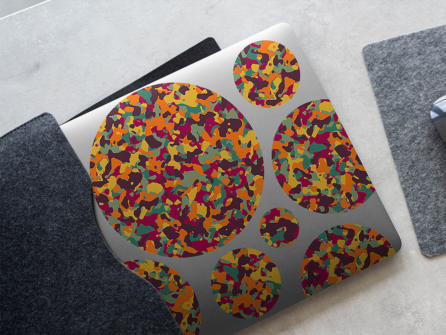 red napalm camouflage DIY Laptop Stickers