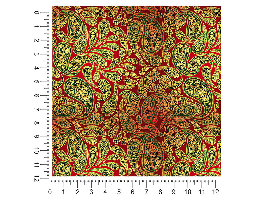 red ocean paisley 1ft x 1ft Craft Sheets