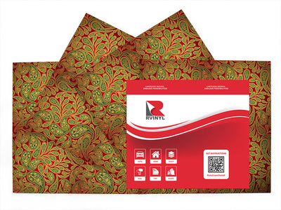 red ocean paisley Craft Vinyl Sheet Pack