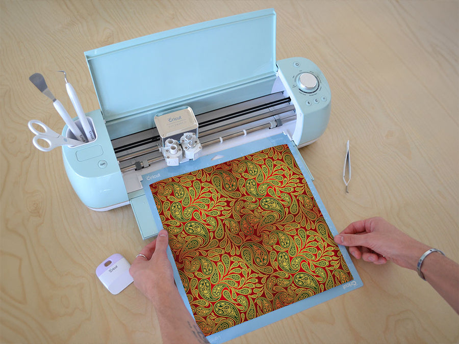 red ocean paisley Cricut Compatible Vinyl