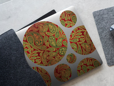 red ocean paisley DIY Laptop Stickers