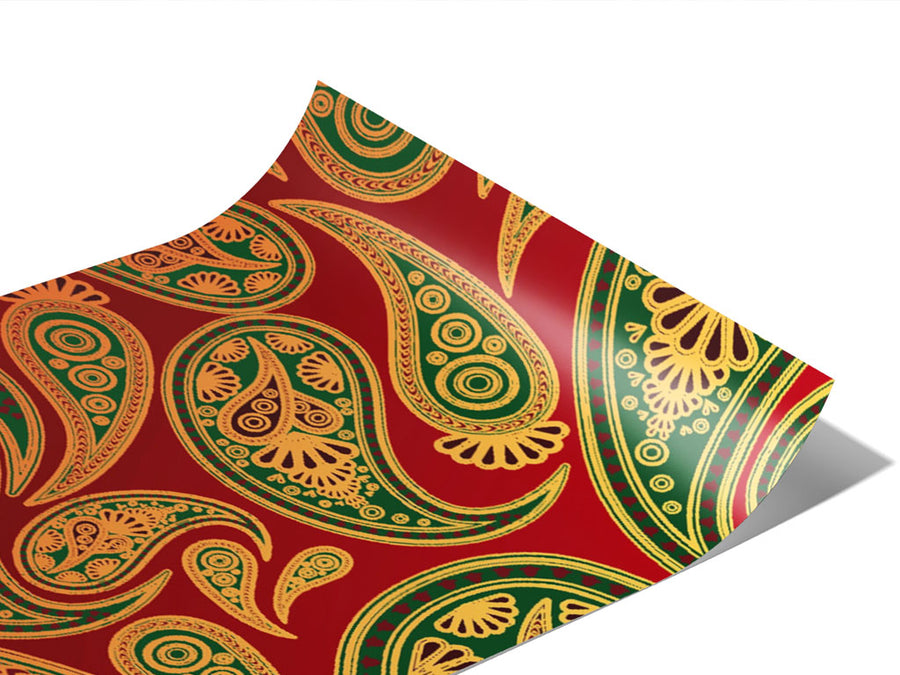 Red Ocean Paisley Vinyl Wraps~Rwraps Series 914 Digitally Printed Vinyl Wrap~0