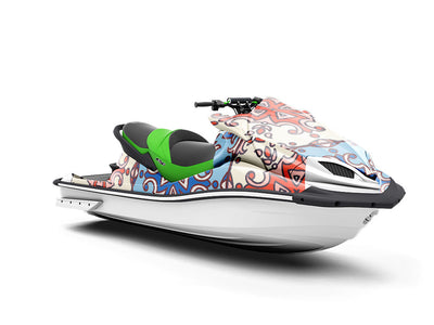 Red or Blue Tile Jet Ski Vinyl Customized Wrap