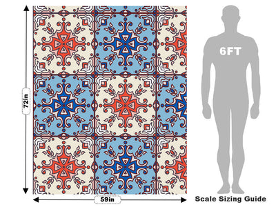 Red or Blue Tile Vehicle Wrap Scale~Rwraps Series 914 Red or Blue Tile Measurements~2
