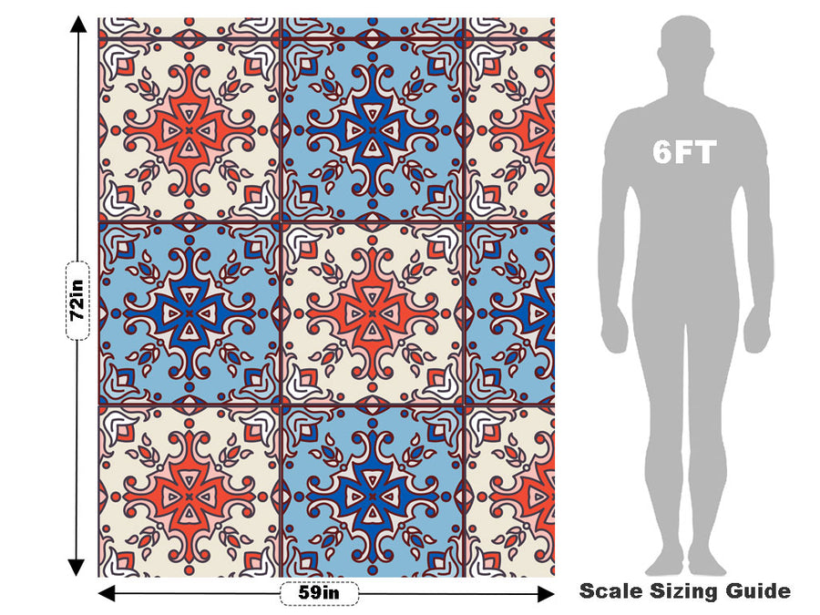 Red or Blue Tile Vehicle Wrap Scale~Rwraps Series 914 Red or Blue Tile Measurements~2