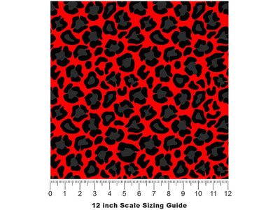 Red Panther Vinyl Film Pattern Size 12 inch Scale~Rwraps Red Panther Sizing Chart~3