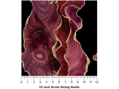 Red Planet Gemstone Vinyl Film Pattern Size 12 inch Scale~Rwraps Red Planet Gemstone Sizing Chart~2