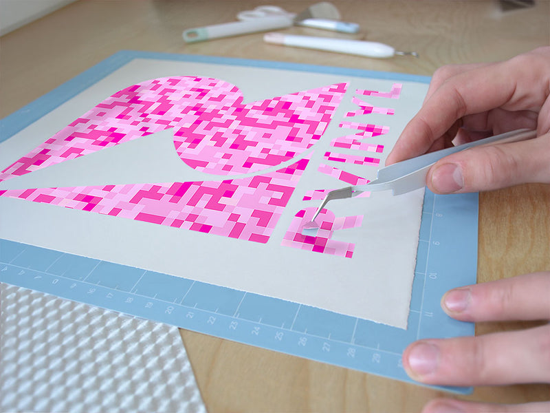 red purple pixel Easy Weed Craft Vinyl