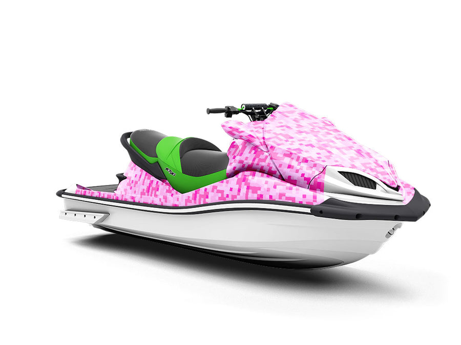 Red Purple Pixel Jet Ski Vinyl Customized Wrap