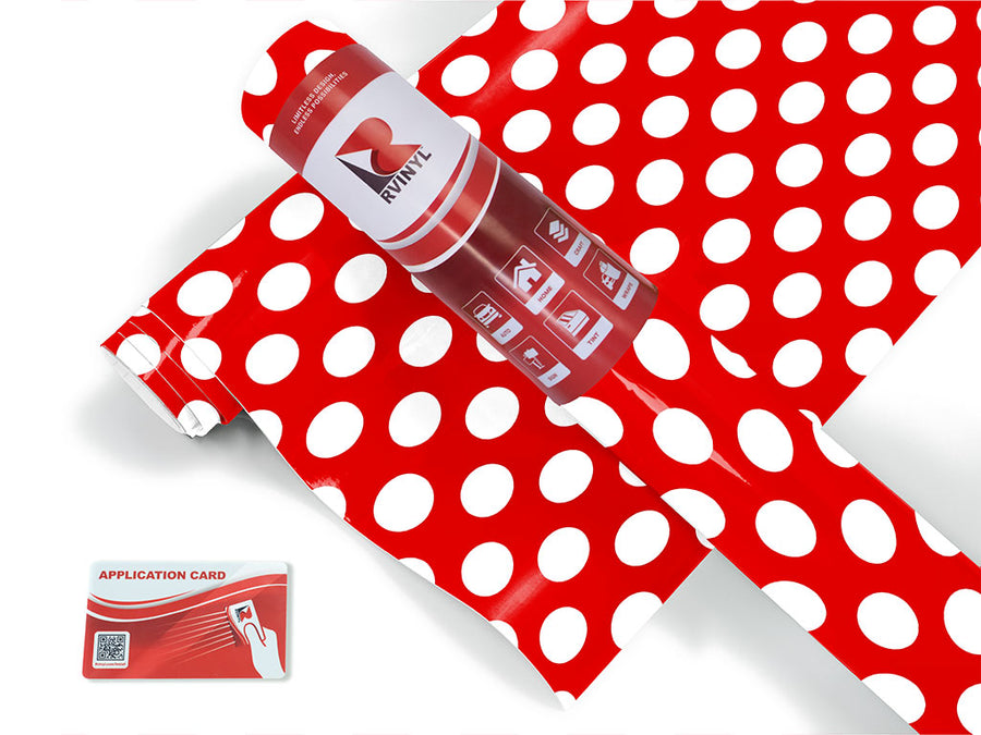 red scare polka dot Craft Vinyl Roll