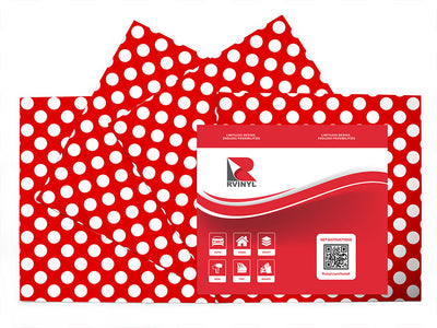 red scare polka dot Craft Vinyl Sheet Pack